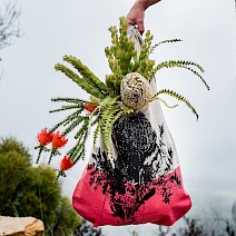 Vase of Wildflower's Farmers Market Bag